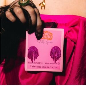 Feed Me Gems Hot Pink Mini Earrings